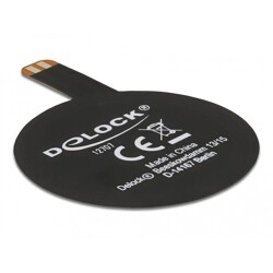 Antena NFC 13,56 MHz SMT FPC koliste wnętrze czarna samoprzylepna Delock 12707