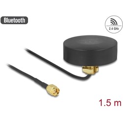 WLAN 802.11 b/g/n Antena RP-SMA męska 2 dBi nieruchoma dookólna z przewodem RG-174 1,5 m zewnętrzna czarna Delock 66285