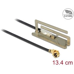 Antena WLAN 802.11 ac/a/h/b/g/n męskie złącze I-PEX MHF I 1,5 dBi płytka drukowana PIFA 13,4 cm wewnętrzna Delock 86214