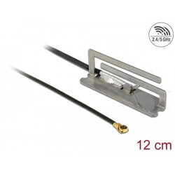 Antena WLAN 802.11 ac/ax/a/h/b/g/n MHF 4L wtyk 1,6 dBi 12 cm PIFA wewnętrzna Delock 86392