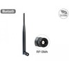 Antena RP-SMA męska WLAN 802.11 ac/a/b/g/n wielokierunkowa 5 dBi ze złączem pochylania czarna Delock 88393