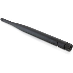 Antena RP-SMA męska WLAN 802.11 ac/a/b/g/n wielokierunkowa 5 dBi ze złączem pochylania czarna Delock 88393