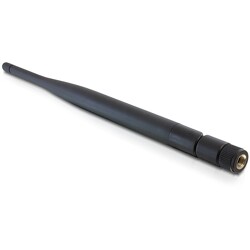 Antena RP-SMA męska WLAN 802.11 b/g/n dookólna 5 dBi ze złączem pochylania czarna Delock 88396