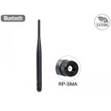 Antena WLAN RP-SMA 802.11 ac/a/h/b/g/n 2 dBi wszechkierunkowa czarna zewnętrzna Delock 88397