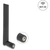 Antena SMA męska WiFi 6E 3 dBi wielokierunkowa na przegubie czarna Delock 88399