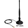 Antena WLAN RP-SMA 802.11 b/g/n 4 dBi wszechkierunkowa na przegubie z podstawą czarna Delock 88413