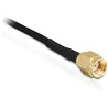 Antena WLAN RP-SMA 802.11 b/g/n 4 dBi wszechkierunkowa na przegubie z podstawą czarna Delock 88413