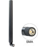 Antena SMA męska LTE dookólna 0,1 - 4,5 dBi ze złączem pochylania czarna Delock 88436