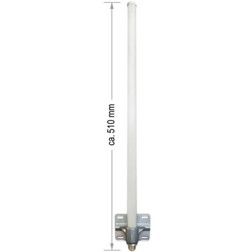 Antena WLAN N wtyk 802.11 b/g/n 8 dBi wszechkierunkowa zewnętrzna biała Delock 88454