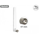 Antena RP-SMA męska WLAN 802.11 ac/a/b/g/n dookólna 2 - 5 dBi ze złączem pochylania biała Delock 88460