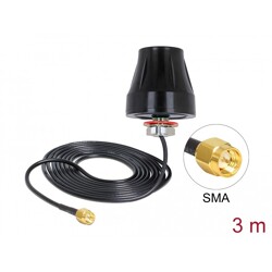 Antena LTE SMA Band 1/3/7/20 3 m RG-174 2 dBi wszechkierunkowa zewnętrzna Delock 88749