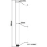 Antena N żeńska WLAN 802.11 ac/a/h/b/g/n wielokierunkowa 6 - 8 dBi 28 cm nieruchoma zewnętrzna biała Delock 88821