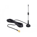 Antena ISM 433 MHz SMA 3 dBi wszechkierunkowa z podstawą czarna Delock 88877