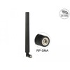 Antena RP-SMA męska WLAN 802.11 ac/a/h/b/g/n wielokierunkowa 5 - 7 dBi ze złączem pochylania czarna Delock 88899