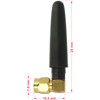 Antena ISM 433 MHz SMA 1 dBi wszechkierunkowa 90° elastyczna czarna Delock 88915