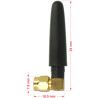Antena ISM 433 MHz SMA 1 dBi wszechkierunkowa 90° elastyczna czarna Delock 88915