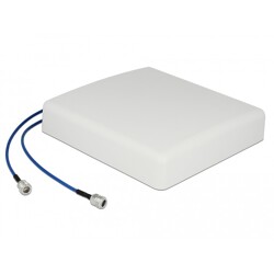 Antena LTE MIMO 2 x N żeńska 8 dBi z kablem RG-402 37 cm na zewnątrz beżowa Delock 88931