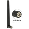 Antena ZigBee Multi Bluetooth GSM LTE UMTS WLAN IEEE 802.11 b/g/n RP-SMA 1 - 4,3 dBi wszechkierunkowa z podstawą czarna Delock 8