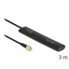 Antena LTE SMA 3 dBi wszechkierunkowa 3 m czarna montaż klejowy Delock 88987