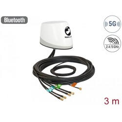 Multiband GNSS 5G LTE-MIMO WLAN-MIMO IEEE 802.11 ac/a/h/b/g/n Antena 5 x RP-SMA wszechkierunkowa montaż dachowy zewnętrzna Navil