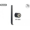 Antena RP-SMA męska WLAN 802.11 ac/a/h/b/g/n wielokierunkowa 5,5 - 9 dBi ze złączem pochylania czarna Delock 88991