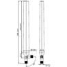 Antena RP-SMA męska WLAN 802.11 ac/a/h/b/g/n wielokierunkowa 5,5 - 9 dBi ze złączem pochylania czarna Delock 88991