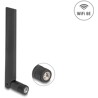 Antena RP-SMA męska WiFi 6E 3 dBi wielokierunkowa na przegubie czarna Delock 89078
