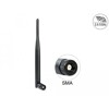 Antena WLAN SMA 802.11 ac/a/h/b/g/n 4-5 dBi wszechkierunkowa z przegubem czarna Delock 89438