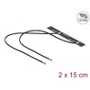Antena podwójna WLAN WiFi 6 Dual Band 2 x męskie złącze I-PEX MHF 4L 5 dBi płytka drukowana PCB 2 x 15 cm wewnętrzna samoprzylep