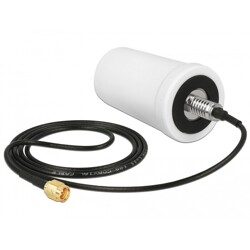 Antena WLAN SMA wtyk 802.11 ac/a/h/b/g/n 1,4 - 3,0 dBi wszechkierunkowa biała zewnętrzna 1 m ULA100 Delock 89486