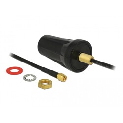 Antena ISM 433 MHz SMA 2 dBi 2 m RG-58 stała wszechkierunkowa montaż dachowy czarna zewnętrzna Delock 89487 Antena ISM 433 MHz SMA 2 dBi 2 m RG-58 stała wszechkierunkowa montaż dachowy czarna zewnętrzna Delock 89487