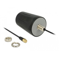 Antena LoRa 868 MHz SMA 0 dBi nieruchoma dookólna z przewodem RG-174 3 m montaż na dachu zewnętrzna czarna Delock 89533 Antena LoRa 868 MHz SMA 0 dBi nieruchoma dookólna z przewodem RG-174 3 m montaż na dachu zewnętrzna czarna Delock 89533