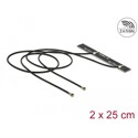 Antena podwójna WLAN WiFi 6 Dual Band 2 x męskie złącze I-PEX MHF 4L 5 dBi płytka drukowana PCB 2 x 25 cm wewnętrzna samoprzylep