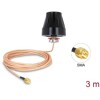 Antena SMA męska LTE / GSM / UMTS 2 dBi nieruchoma dookólna z przewodem RG-316U 3 m zewnętrzna czarna Delock 89589