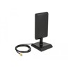 Antena RP-SMA męska WLAN 802.11 ac/a/h/b/g/n 6 - 9 dBi kierunkowa z podstawą magnetyczną i przewodem ULA 100 1 m czarna Delock 8