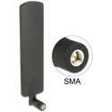 Antena SMA męska LTE wielokierunkowa 2 dBi ze złączem pochylania czarna Delock 89604