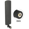 Antena SMA męska LTE wielokierunkowa 2 dBi ze złączem pochylania czarna Delock 89604