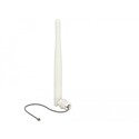 Antena WLAN 802.11 b/g/n I-PEX MHF I męska 3 dBi wielokierunkowa 1.13 12 cm elastyczna clip biała Delock 89619