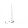 Antena WLAN 802.11 b/g/n I-PEX MHF I męska 3 dBi wielokierunkowa 1.13 12 cm elastyczna clip biała Delock 89619