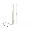 Antena WLAN 802.11 b/g/n I-PEX MHF I męska 3 dBi wielokierunkowa 1.13 12 cm elastyczna clip biała Delock 89619