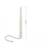 Antena WLAN 802.11 b/g/n I-PEX MHF I męska 3 dBi wielokierunkowa 1.13 12 cm elastyczna clip biała Delock 89619