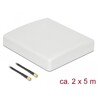 Antena LTE MIMO 2 x SMA wtyk 8 dBi kierunkowa z kablem RG-58 5 m beżowa zewnętrzna Delock 89890