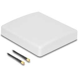 Antena LTE MIMO 2 x SMA wtyk 8 dBi kierunkowa z kablem RG-58 10 m beżowa zewnętrzna Delock 89891