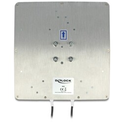 Antena LTE MIMO 2 x SMA wtyk 8 dBi kierunkowa z kablem RG-58 10 m beżowa zewnętrzna Delock 89891