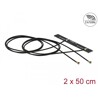 Antena podwójna WLAN WiFi 6 Dual Band 2 x męskie złącze I-PEX MHF 4L 3 - 5 dBi płytka drukowana PCB 1.13 2 x 50 cm wewnętrzna sa