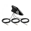 Antena płetwa rekina do LTE + WLAN + GNSS wielopasmowa Delock 90052