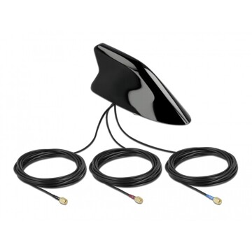 Antena płetwa rekina do LTE + WLAN + GNSS wielopasmowa Delock 90052