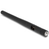 Antena RP-SMA męska WLAN 802.11 ac/ax/a/b/g/n wielokierunkowa 2 dBi ze złączem pochylania czarna Delock 90150