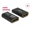 Adapter HDMI-A gniazdo do HDMI-A gniazdo 4K obudowa metalowa Delock 65659