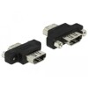 Adapter HDMI-A gniazdo do HDMI-A gniazdo verschraubbar Delock 65313